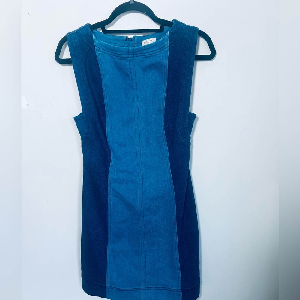 NEW  Anthropologie Pilcro Sleeveless Two-Tone Denim Mini Dress size 4 NWT
